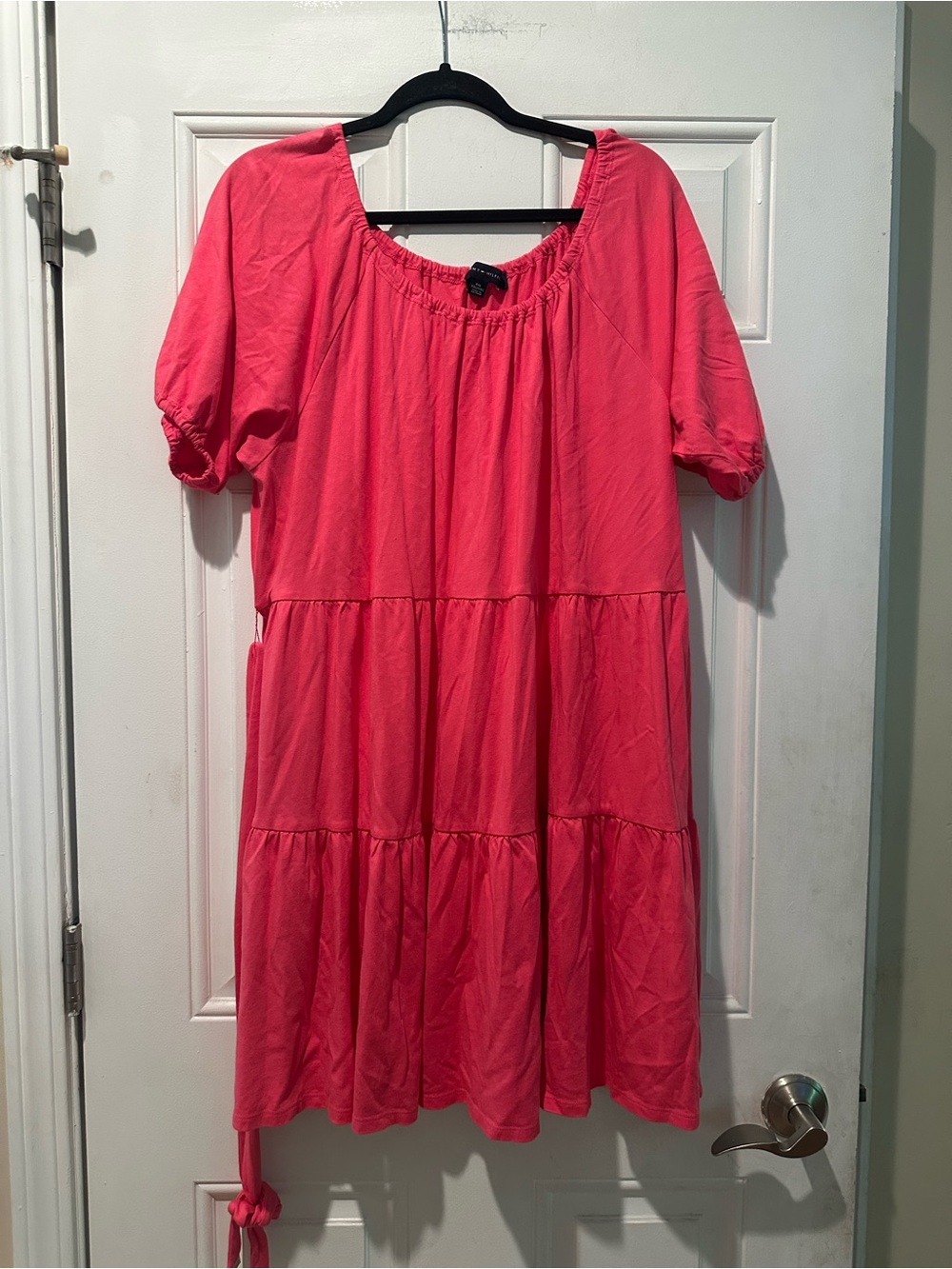 Tommy Hilfiger Pink Tiered Midi Dress